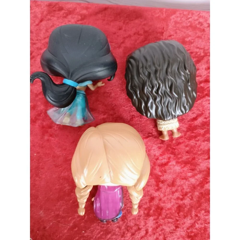 Funko Pop Lot Disney Anna 152, Jasmine 52, And Moana 213 LOOSE, No Box‎